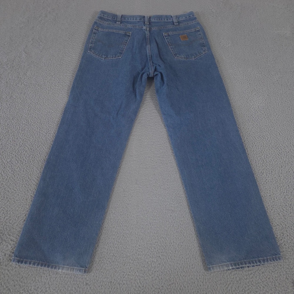 VINTAGE Carhartt Jeans Mens 36x32 Straight Leg Relaxed Cotton Denim Workwear 00s